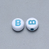 Craft Acrylic Horizontal Hole Letter Beads SACR-S201-11B-2