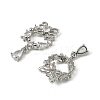 Brass Micro Pave Cubic Zirconia Pendants LS-KK-C107-03P-2
