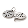 Non-Tarnish 304 Stainless Steel Charms STAS-D050-07P-03-3