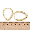 Teardrop Brass Micro Pave Clear Cubic Zirconia Hoop Earrings EJEW-G446-01G-5