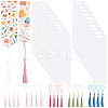 20Pcs Transparent Blank Acrylic Bookmarks Kits DIY-CP0012-45-1