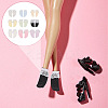 18 Pairs 9 Colors Cloth Doll Lace Short Socks AJEW-GO0001-92-6