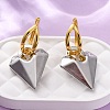 Two Tone Heart Brass Hoop Earrings EJEW-D322-12GP-02A-1