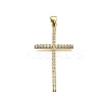Brass Micro Pave Cubic Zirconia Pendants KK-Z100-24G-1