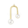 Acrylic Imitation Pearl Pendants STAS-P366-31G-1