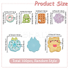100Pcs Opaque Resin Cabochons CRES-SP0001-15-2