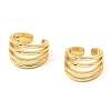 Rack Plating Brass Splite Cuff Earrings EJEW-L261-013G-1