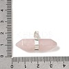 Natural Rose Quartz Double Terminal Pointed Pendants G-NH0001-15P-07-3