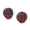 Stripe Pattern Polymer Clay Rhinestone Beads CLAY-NH0001-01-3