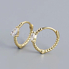 Simple S925 Sterling Silver Twisted Teardrop Hoop Earrings NS9884-2-1