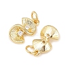 Brass Micro Pave Cubic Zirconia Charms KK-Z146-28G-2