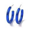 Textured Ring Acrylic Stud Earrings EJEW-P251-38-2