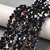 Transparent Electroplate Glass Beads Strands LS-GLAA-F029-3mm-A02-4