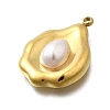 Plastic Imitation Shell Pendants STAS-H201-01D-G-2