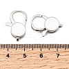 Flat Round Brass Enamel Lobster Claw Clasps KK-Z147-02P-B-4