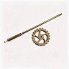 Pine Wood Spindle TOOL-WH0166-031A-1