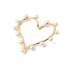Hollow Brass ABS Imitation Pearl Pendants KK-K419-10G-2