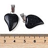 Synthetic Blue Goldstone Heart Pendants G-H073-03P-09-3