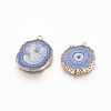 Natural Dyed Quartz Pendants G-P399-B08-2