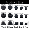 30Pcs 5 Styles Silicone Hole Plugs AJEW-GF0011-63F-2