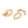 Brass Fold Over Clasps KK-F860-66G-2