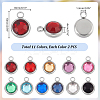 Unicraftale 22Pcs 11 Colors 304 Stainless Steel Charms STAS-UN0024-21-3