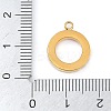 PVD Vacuum Plating 304 Stainless Steel Rhinestone Pendants STAS-S131-04G-02-3