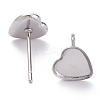Non-Tarnish 304 Stainless Steel Stud Earring Settings STAS-J032-13-3