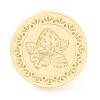 Golden Tone Round Wax Seal Brass Stamp Heads AJEW-Z034-01G-01-2