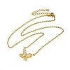 304 Stainless Steel Cubic Zirconia Pendant Necklaces NJEW-Q347-01B-2