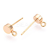 Brass Stud Earring Findings KK-WH0065-09B-G-1