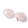 Natural Rose Quartz Pendants G-A259-02P-03-2