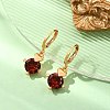 Heart Brass Micro Pave Cubic Zirconia Hoop Earrings EJEW-D318-02KCG-3