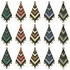 30Pcs 5 Colors Tibetan Style Alloy Enamel Chandelier Component Links ENAM-CJ0005-91-1