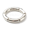 Chunky CCB Plastic Curved Tube Beads Stretch Bracelet for Men Women BJEW-JB06992-02-1
