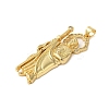 Rack Plating Brass Micro Pave Clear Cubic Zirconia Perdants KK-C067-02B-G-2