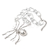Alloy Crystal Rhinestone Halloween Spider Pendant Figaro Chain Necklaces LS-JEWB-P337-01P-2
