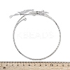 Flower Alloy Arm Cuff Bangles for Girl Women AJEW-A063-01A-P-5