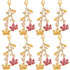 8Pcs Thanksgiving Day Alloy & Acrylic Pendant Decorations HJEW-SC0001-76A-1