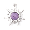 Dyed Natural Lava Rock Pendants PALLOY-JF04475-3