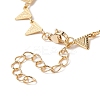 Brass Triangle Charm Bracelet Making AJEW-JB01150-08-3