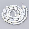 Electroplate Opaque Solid Color Glass Beads Strands X-EGLA-T008-12I-2