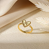 304 Stainless Steel Enamel Adjustable Finger Rings for Women RJEW-B131-02A-2