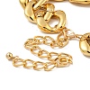 Chunky CCB Plastic Curb/Cable Chain Necklaces for Women NJEW-K261-01B-G-1-4