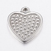 Non-Tarnish 304 Stainless Steel Textured Pendants LS-STAS-G172-39P-1