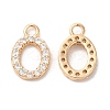 Brass with Rhinestone Pendants KK-Q770-01G-2