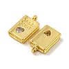 Real 18K Gold Plated Rack Plating Brass Micro Pave Cubic Zirconia Pendants X-KK-R153-03G-2