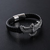 Punk Braided PU Leather Cord Bracelets VE5934-1-2