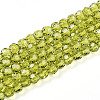 Baking Paint Transparent Glass Beads Strands LS-DGLA-A035-T4mm-D11-1