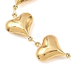 304 Stainless Steel Heart Link Chain Bracelets for Valentine's Day Gift LS-BJEW-D359-17A-G-7